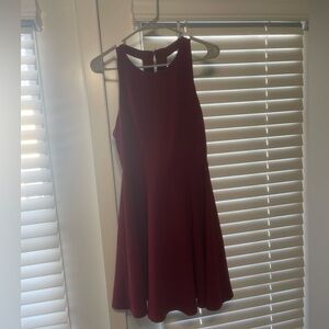 Lulu's Red Halter Knee-Length Dress